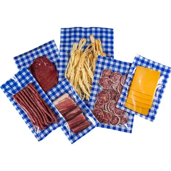 VAC-STAR Vakuové sáčky 120x200 80 µm - modré káro