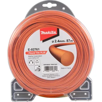 Struna do sekačky Makita E-02761 struna nylonová Plus 2,4mm, 87m, oranžová, kulatá