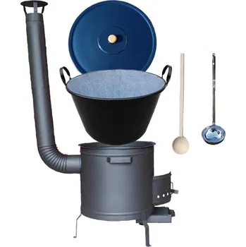 Kempingové nádobí Smaltovaný kotel 60 L s žáruvzdornou kotlinou, průměru 53 cm PLUS 600 BIG PARTY