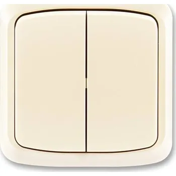 vypínač a zásuvka Vypinač ABB Tango dvojitý komplet č.5B 6+6 slonová kost