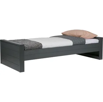 Dětská postel WOOOD Tmavě šedá borovicová postel Koben 90x200 cm