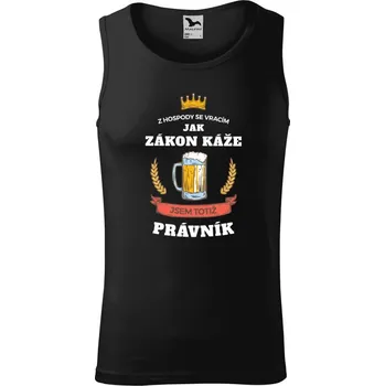 Pánské tílko Pánské tílko Malfini Core Z hospody se vracím - Právník