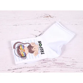 Kojenecké ponožky TREPON RULÍK bambusové BÍLÉ i pro citlivou pokožku velikosti ponožek: 13-15 ( EUR vel. 19-23)