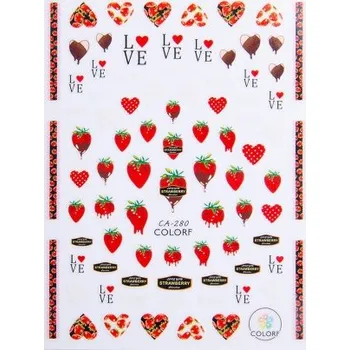 Nailee Samolepky jahody Colorf CA-280