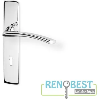 AC-T Dveřní kování SLZA HR chrom Rozteč: 72 mm, Provedení: pro klíč - BB, Povrchová úprava: chrom