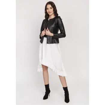 Dámský křivák Vypasovaná bunda ekologická kůže ZA105 Barva: Černá, Velikost: S