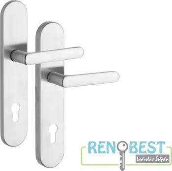 Dveřní kování ROSTEX Bezpečnostní kování RX 807-50 EXCLUSIVE Rozteč: 90 mm, Provedení: klika/klika, Povrchová úprava: chrom - nerez