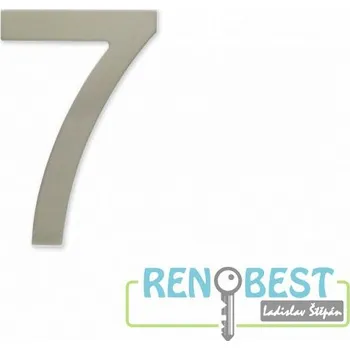 SATOS Číslice "7" fasádní 100mm samolepící NEREZ Povrchová úprava: nerez, Délka: 100 mm