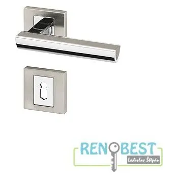 Dveřní kování AC-T Dveřní kování ARGON R HR chrom/efekt nerez Provedení: WC, Povrchová úprava: chrom-nerez