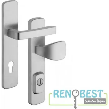 ROSTEX Bezpečnostní kování RX 1 ASTRA Rozteč: 90 mm, Provedení: klika/madlo, Povrchová úprava: chrom nerez