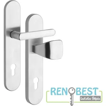 Dveřní kování ROSTEX Bezpečnostní kování RX 802-50 EXCLUSIVE Rozteč: 72 mm, Provedení: klika/madlo, Povrchová úprava: chrom - nerez