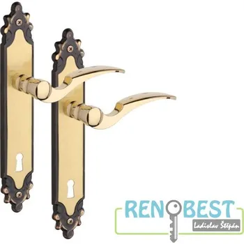 Dveřní kování ROSTEX Dveřní kování ROMANCE titan patina klika/knoflík Rozteč: 72 mm, Povrchová úprava: titan - patina, Typ klíče: DOZ