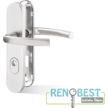 AC-T Bezpečnostní kování VIKING PLUS hliník různé barvy Provedení: klika/klika, Barva: přírodní, Varianta: Povrchová úprava: Hliník F1; Rozteč: 90 mm