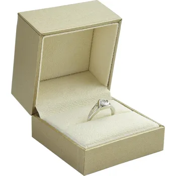 Dárková krabička Šperky4U Zlacená koženková krabička na prsten - KR0400