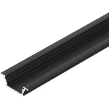 LED lišta Profil WIRELI GROOVE10.v2 A1C/U černý elox, 2m (metráž)