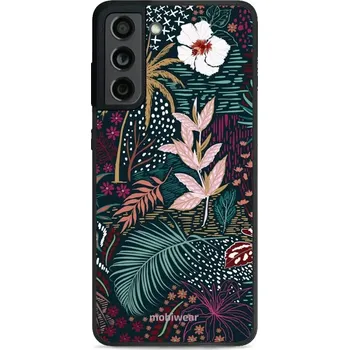 Pouzdro na mobilní telefon Lesklý kryt Mobiwear Glossy - Samsung Galaxy S21 FE - G043G - Temná flóra (Prémiové lesklé pouzdro, obal, kryt Mobiwear Glossy na mobil Samsung Galaxy S21 FE - G043G - Temná flóra, materiál Plast + TPU silikon - krytí po všech stranách, neošoupatelný)