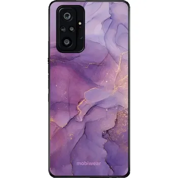 Pouzdro na mobilní telefon Lesklý kryt Mobiwear Glossy - Xiaomi Redmi Note 10 pro - G050G - Fialový mramor (Prémiové lesklé pouzdro, obal, kryt Mobiwear Glossy na mobil Xiaomi Redmi Note 10 pro - G050G - Fialový mramor, materiál Plast + TPU silikon - krytí po všech stranách,)
