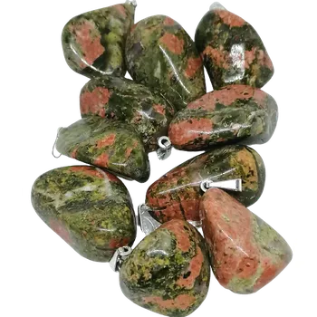 Přívěsek Unakitový přívěsek – přírodní kámen, nepravidelný tvar | Šperk pro rovnováhu a klid