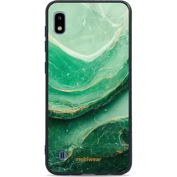 Pouzdro na mobilní telefon Lesklý kryt Mobiwear Glossy - Samsung Galaxy A10 - G023G - Zelený mramor (Prémiové lesklé pouzdro, obal, kryt Mobiwear Glossy na mobil Samsung Galaxy A10 - G023G - Zelený mramor, materiál Plast + TPU silikon - krytí po všech stranách, neošoupatelný potisk