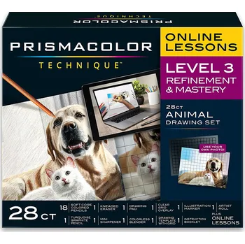 Pastelka Prismacolor, 2154393, Prismacolor Technique, level 3, Animal Drawing Set, 28 ks