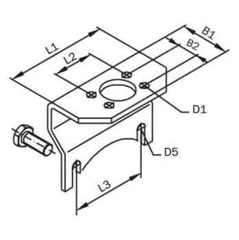 Ventil Montážní konzola pro pneu pohon AWH: DN 40