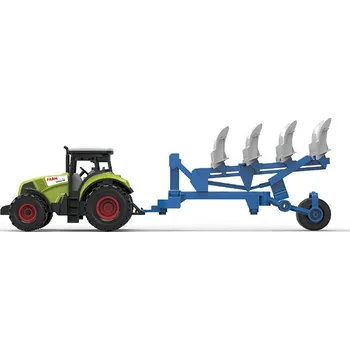 autíčko Rappa Traktor plastový se zvukem a světlem s vlečkou pro orbu