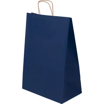 Obalový materiál Papírová EKO taška 305x170x425mm kroucené ucho námořnická 100 ks