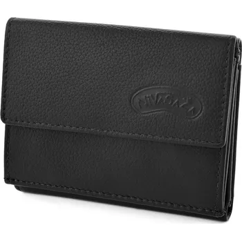 Peněženka Černá kožená peněženka minimalistická Nivasaža N38