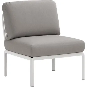 Zahradní pohovka Nardi Šedý látkový zahradní modul Komodo s bílou podnoží