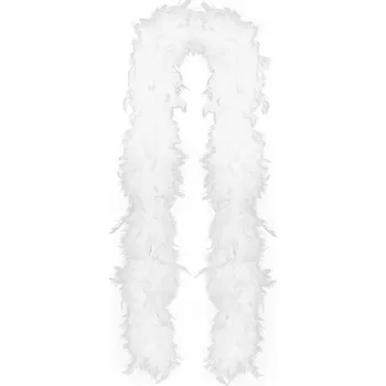 Karnevalový doplněk Boa, péřové, bílé