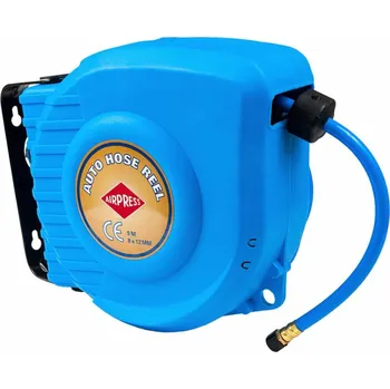 Držák na zahradní hadici Airpress 46576 samonavíjecí buben s hadicí 8x12mm, 9m (NUAIR)