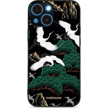 Pouzdro na mobilní telefon Lesklý kryt Mobiwear Glossy - Apple iPhone 13 mini - G042G - Jeřábi (Prémiové lesklé pouzdro, obal, kryt Mobiwear Glossy na mobil Apple iPhone 13 mini - G042G - Jeřábi, materiál Plast + TPU silikon - krytí po všech stranách, neošoupatelný potisk, tenké)