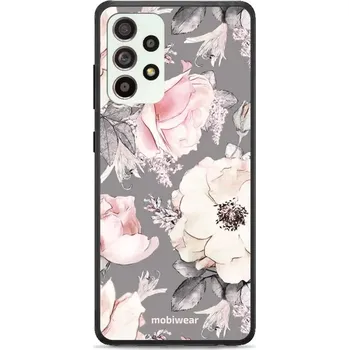 Pouzdro na mobilní telefon Lesklý kryt Mobiwear Glossy - Samsung Galaxy A52S 5G - G034G - Květy na šedém pozadí (Prémiové lesklé pouzdro, obal, kryt Mobiwear Glossy na mobil Samsung Galaxy A52S 5G - G034G - Květy na šedém pozadí, materiál Plast + TPU silikon - krytí po všech)