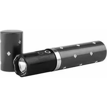 Bojový sport Elektrický paralyzér se svítilnou ve tvaru rtěnky černý