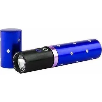 Bojový sport Elektrický paralyzér se svítilnou ve tvaru rtěnky modrý