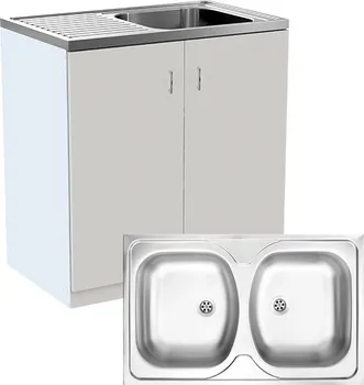 Kuchyňská skříňka A-Interiéry KCH-401 B 80-2D bílá