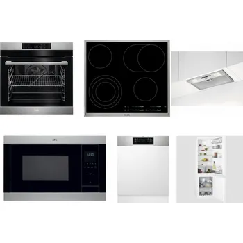 Set domácích spotřebičů AEG BPK742380M + AEG Mastery DirectTouch HK654070XB + AEG DGB3523S + AEG Mastery MSB2547D-M + AEG FEE72706PM + AEG Mastery NoFrost SCB618F6TS