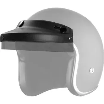 Helma na motorku NOX Krátký kšilt SUN black mat, univerzální pro otevřené přilby s upevněním na 3 druky