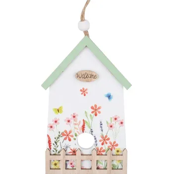 Velikonoční dekorace Domek na zavěšení 12 cm 7469