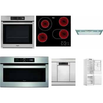 Set domácích spotřebičů WHIRLPOOL AKZ9 9480 IX + WHIRLPOOL AKT 8190/BA + WHIRLPOOL AKR 650/1 IX + WHIRLPOOL ABSOLUTE AMW 730 IX + WHIRLPOOL WSBO 3O34 PF X + WHIRLPOOL WHC18 T311