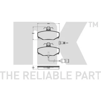 Brzdový systém Sada brzdových destiček, kotoučová brzda, , JLM11686, JLM603, NK, 221210
