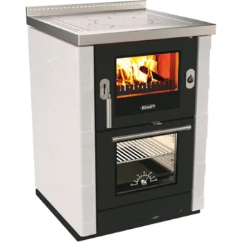 Sporák na tuhá paliva Rizzoli ML 60 Rustik-keramika s troubou, bílá