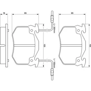 Brzdová destička Sada brzdových destiček, kotoučová brzda, , BOSCH, 0 986 466 311