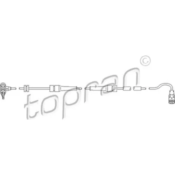 Brzdový systém Snímač, počet otáček kol, , 1493882080, 454594, TOPRAN, 722 806