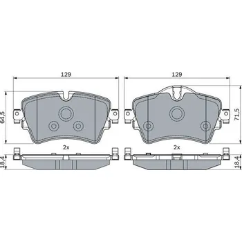Brzdová destička Sada brzdových destiček, kotoučová brzda, , 34106874034, 34116860017, BOSCH, 0 986 494 809