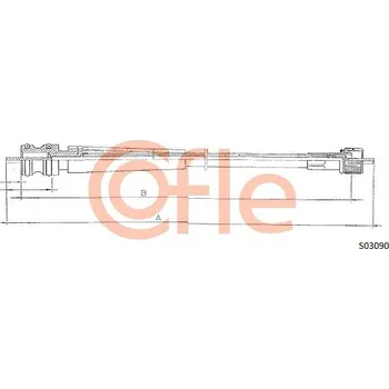 Náhon tachometru Hřídel tachometru, , 95496646, COFLE, S03090