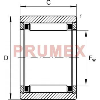 INA NK 7/12-TV-XL jehlové ložisko bez vnitřního kroužku
