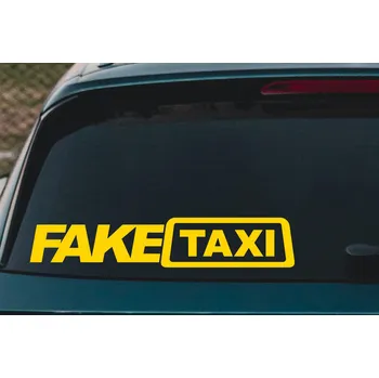 Samolepící dekorace Lepy.cz Samolepka na auto Fake taxi Velikost (šířka x výška): 20x4cm, Barevná varianta: Nugátová hnědá