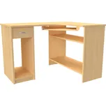 Rohový PC stolek LUKY levé, Dekor: Javor