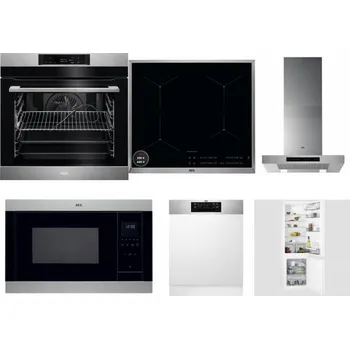 Set domácích spotřebičů AEG BPK742380M + AEG Mastery SenseBoil IAE64413XB + AEG Mastery DBB5660HM + AEG Mastery MSB2547D-M + AEG FEE72706PM + AEG Mastery NoFrost SCB618F6TS